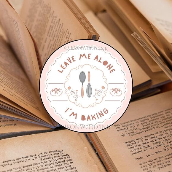 Baking Vinyl Sticker Dessert Cafe Whisk Spatula Bakery Pink Sassy Funny Gift - Picture 2 of 3